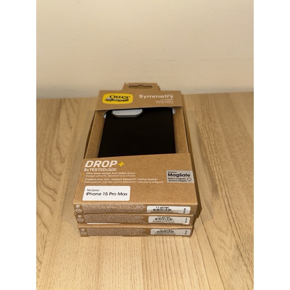 OtterBox iPhone 15 Pro Max Symmetry Cactus Leather Case Black Slim‎ Protection - Picture 6 of 7